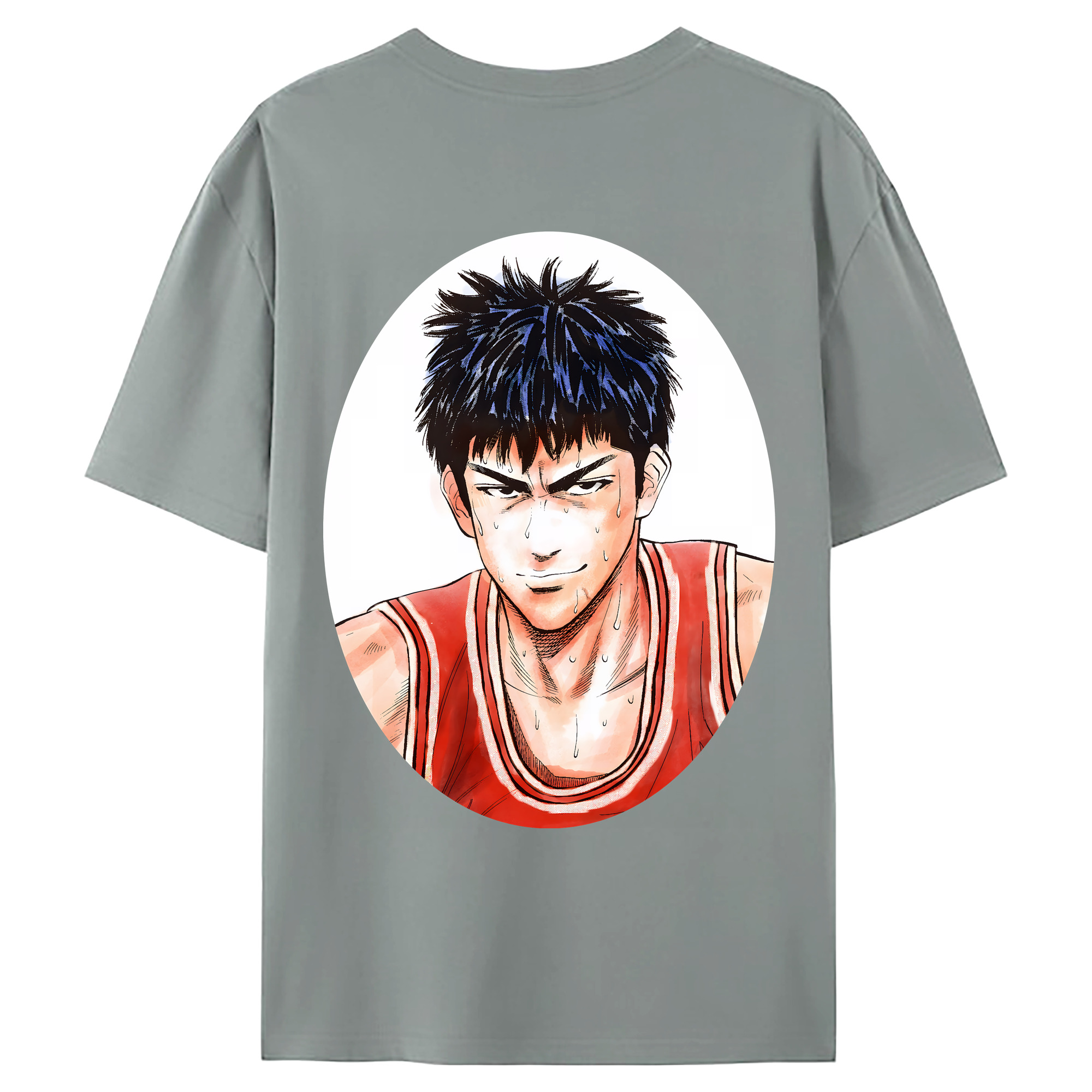 （画像用） SLAM DUNK／スラムダンク 綿100％ メンズ半袖Tシャツ（バックプリント） 通気性
